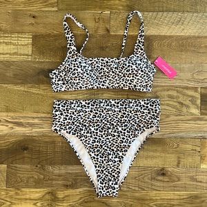 High Wasted Leopard Print Bikini